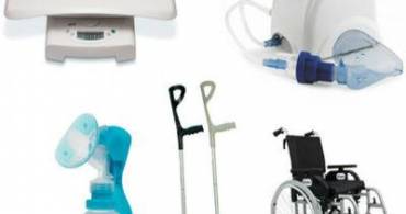 Noleggio: aerosol, stampelle, bilancia per neonati, tiralatte